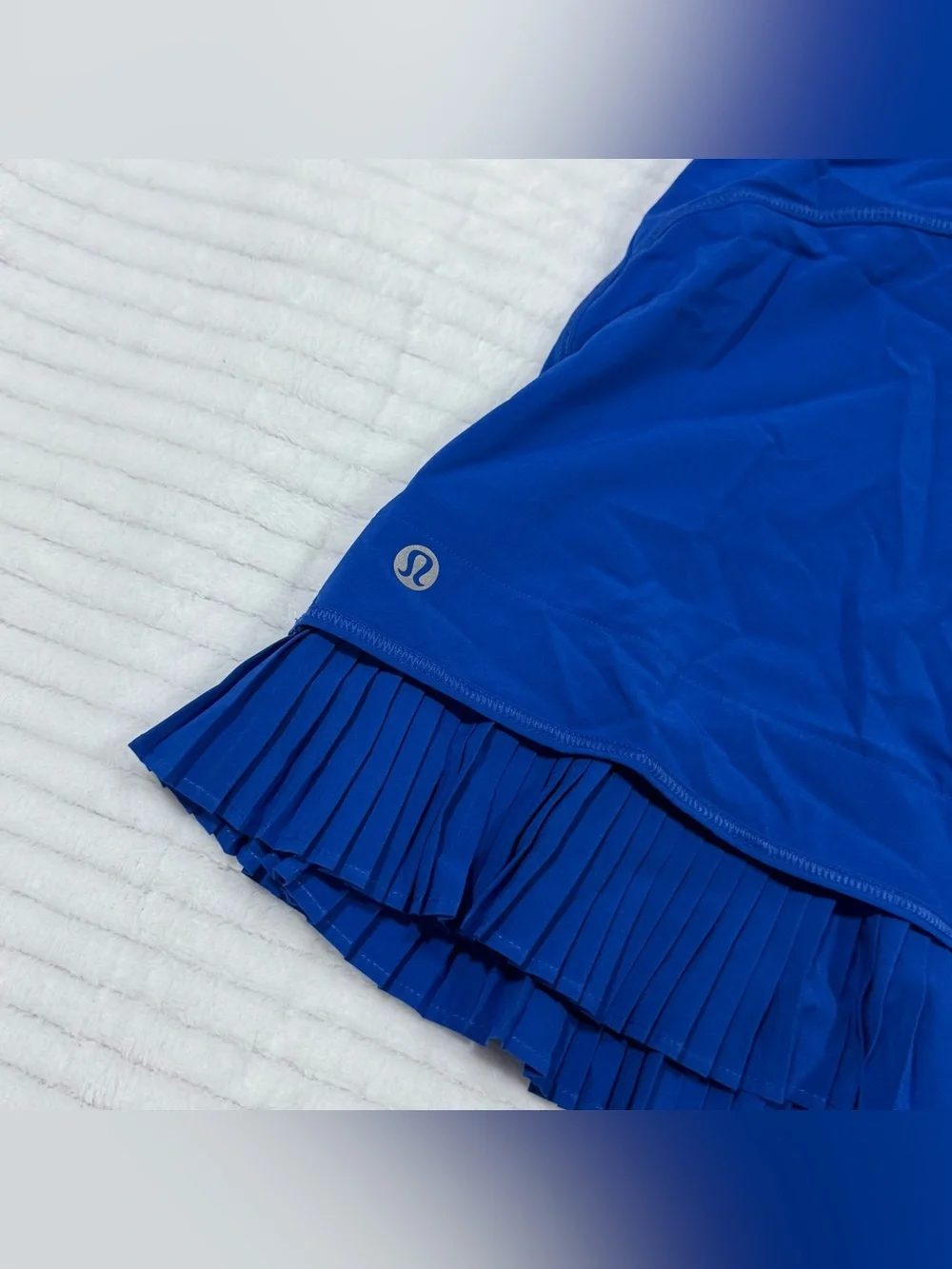 lululemon athletica Electric Blue Pleated Hem Mini Skirt